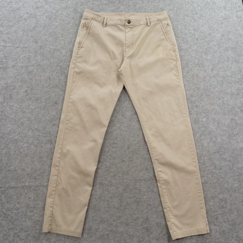 Birddogs Boom Boomstick Pants Beige Chino Flat Front Golf Mid Rise